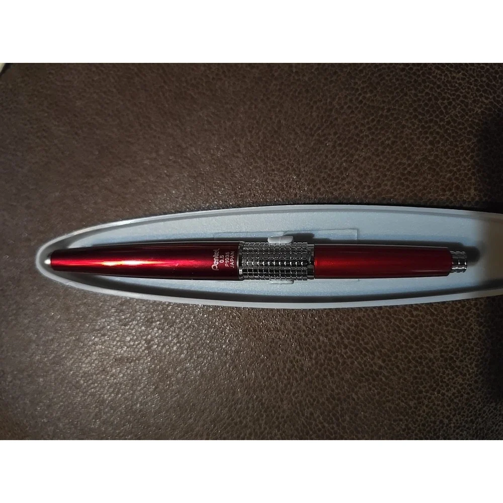 P1035B Pentel Sharp Kerry Mechanical Pencil, 0.5mm, Red, Pack of 1 New In Holder